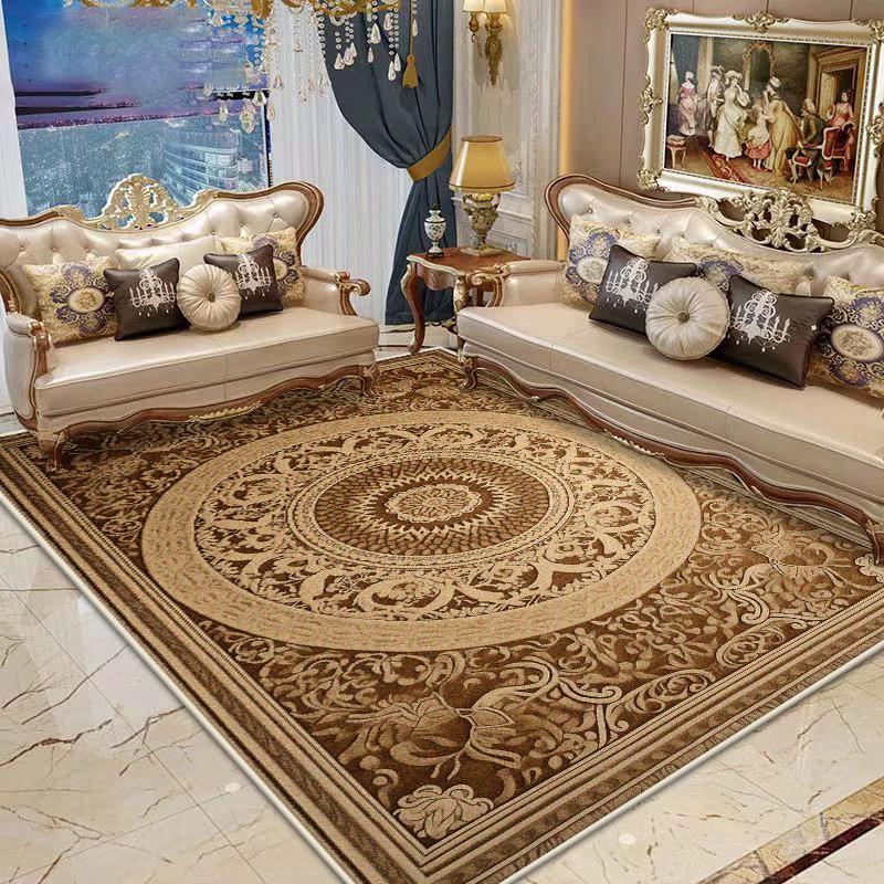 European Style Large Living Room Rugs Luxury Decor Home Bedroom Fluffy Plush Carpet Dining Room Washable Antiskid Soft Mat Floor