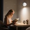 Intelligent Wall Light LED Table Lamp Touch 3-Color Dimmable 350° Rotatable USB Rechargeable Bedroom Bedside Night Light