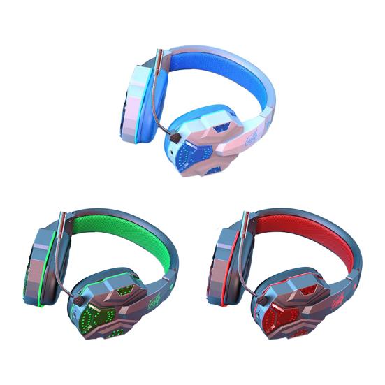 Cool Appearance Stereo Gaming Headset Noise Cancelling Over Ear Headphones with Mic LED Light