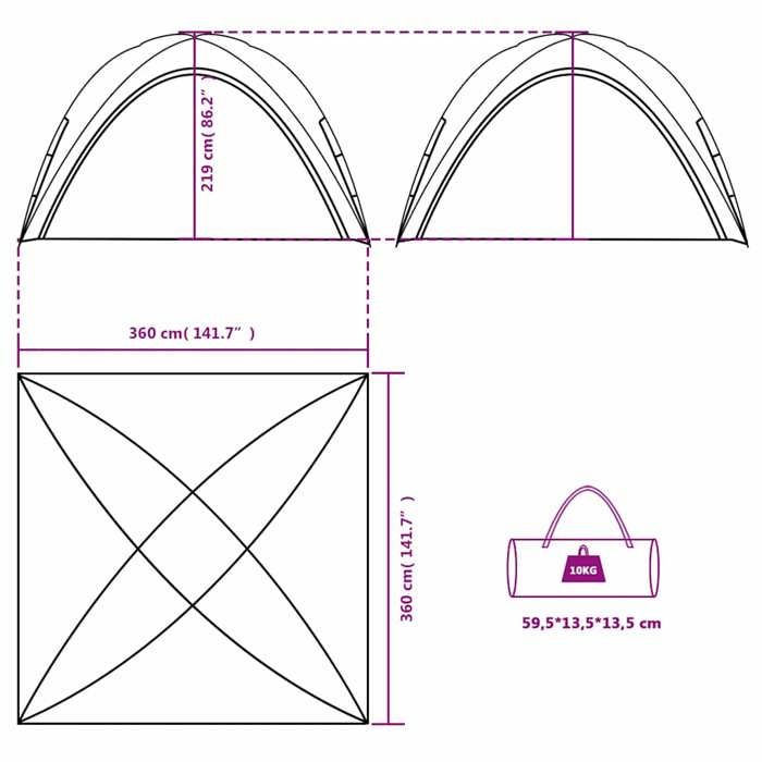VidaXL Tente de Réception, Belvédère avec Parois Latérales, Tonnelle de Barbecue, Pavillon de Jardin Terrasse Patio, Bleu 94371