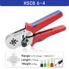 Square Self-Adjustable Crimping Tools for AWG23-7 Bootlace End-Sleeves Ferrule, Ratcheting Wire Crimping Plier,HSC8 6-4