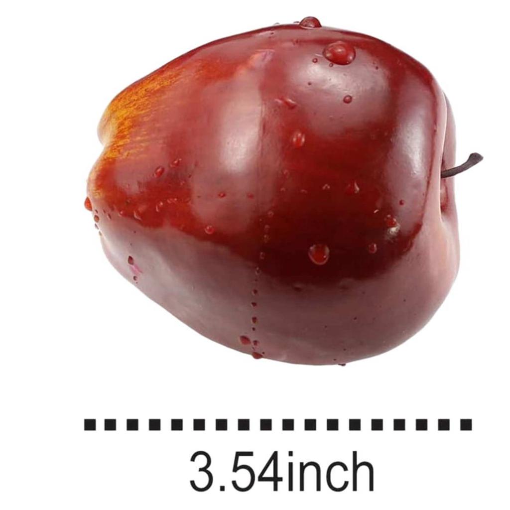 12PCS Artificial Apples Fake Lifelike Fruit Realistic Decoration Party Festival Wedding Kitchen Home Decorative Gifts