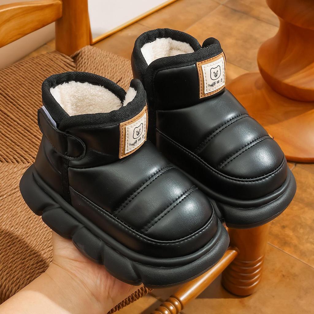 New Autumn/Winter Non-Slip Warm Snow Boots for Kids & Parents - Cute Short Boots for Medium to Large Children