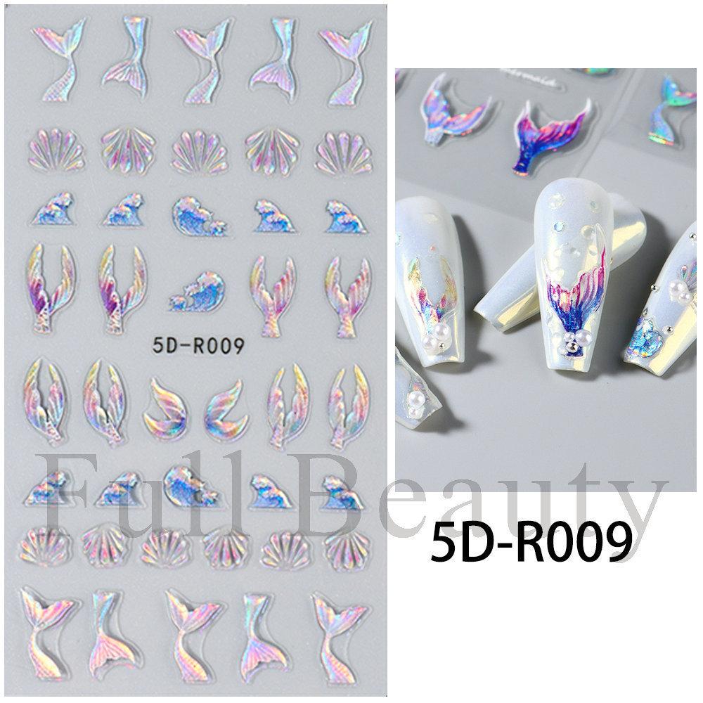 Nail Art Stickers Romantic Valentine's Day Mini Colorful Heart Embossed Three-dimensional Adhesive Nail Stickers
