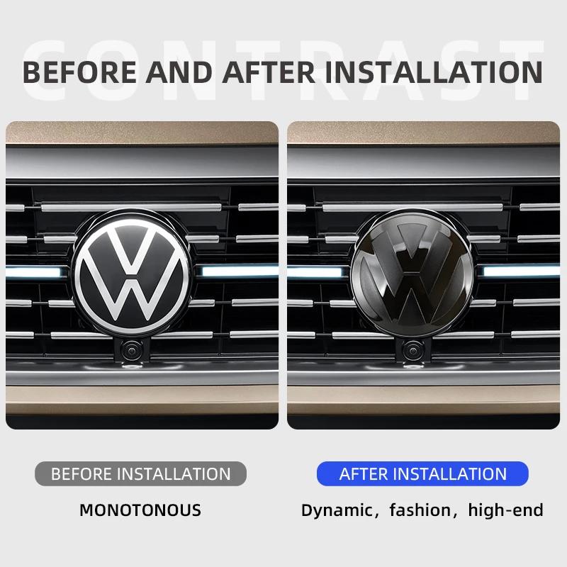 For VOLKSWAGEN Car Modification Logo Sticker Not Affect ACC Front Rear Emblem Badges Cover For VW Volkswagen Golf MK6 MK7 MK8 TI