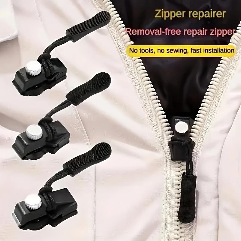 Zipper Repair Tool Detachable Suitable for Bags, Jackets, Clothes, Shoe, Boots Home Use No-Tool Replacement Zipper Lock Slider