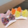 Children's color sequined three-dimensional bow hairpin girl cute princess top clip hair accessories