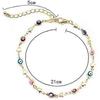 Boho Silver Anklet Dainty Star Anklet Evil Eye Foot Bracelet Beach Foot Jewelry