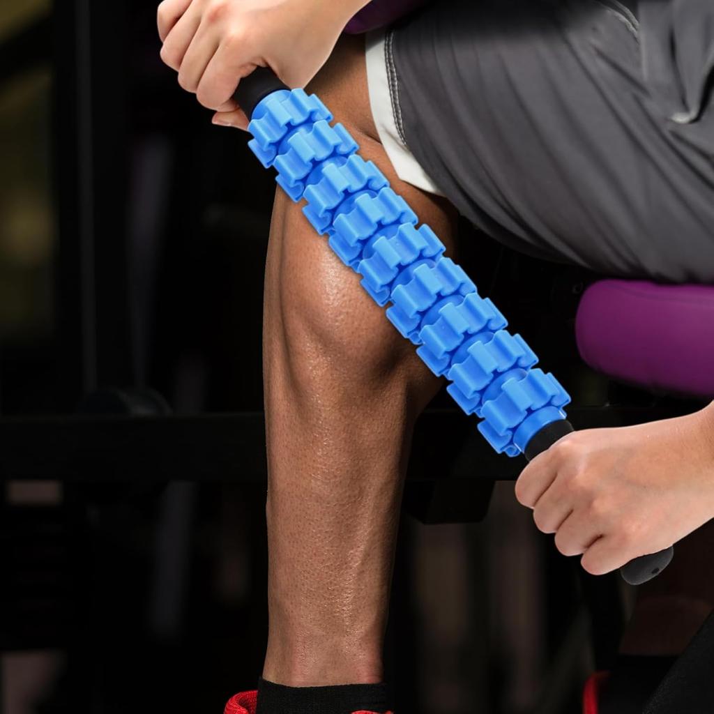 Muscle Roller Bar, Independent Roller Massage Bar, Anti-slip Grip, Yoga, Fitness, Recovery, Leg and Back Pain Relief