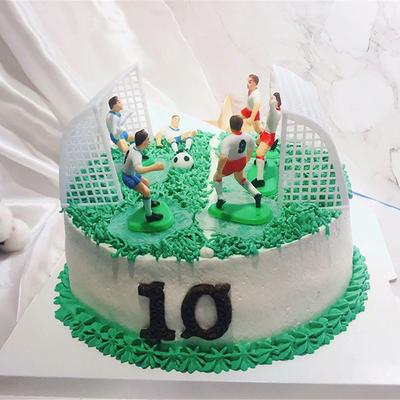 Home 9 Soccer Players Cake Decorations Cake Toppers Set of 9 Soccer Toppers for Birthday Cake Cupcakes Football Toppers