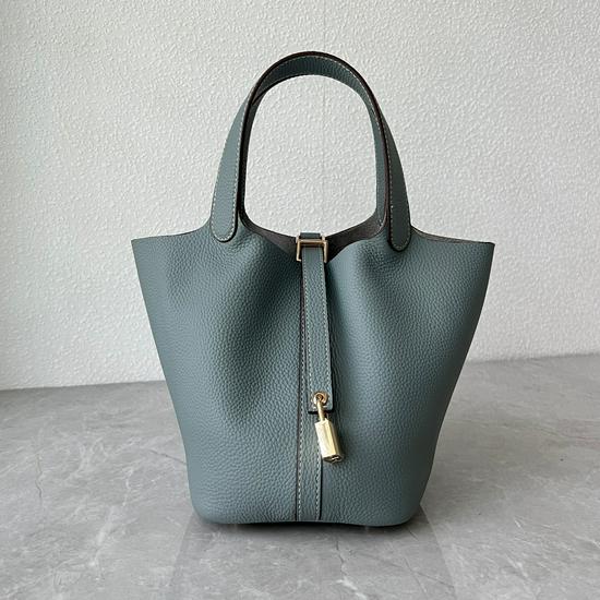 Women's Classic Versatile Cowhide Leather Bucket Bag