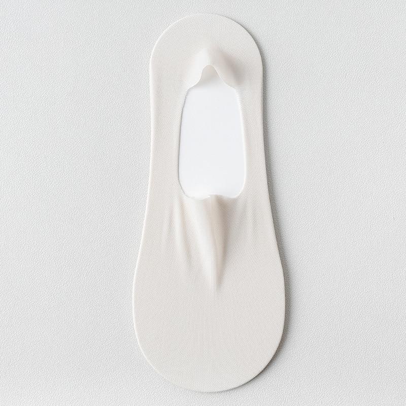Summer Ultra-thin Breathable Sock Slippers Solid Color Ice Silk Low Cut Boat Socks Silicone Anti-slip Invisible No Show Socks