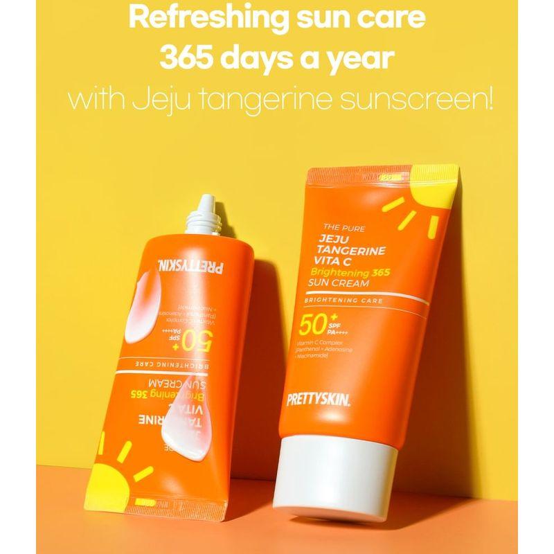 Schöne Haut - Die Pure Jeju-Mandarine Vita C Aufhellende 365 Sonnencreme