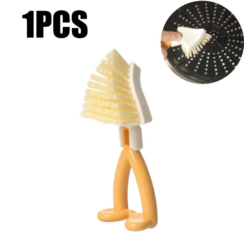 

Kitchen Sink Gap Cleaning Brush with Stand Dish Washing Scrubber for Non Stick Cookware Pots Easy Clean Home Cleaning Tool