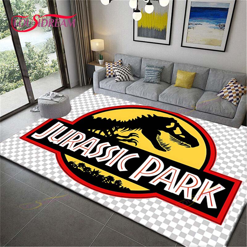 Dinosaur J-Jurassic Park Carpet Room Decor Floor Mats Bedroom Yoga Mat Photography Props Area Rug Birthday Gift Outdoor Rug