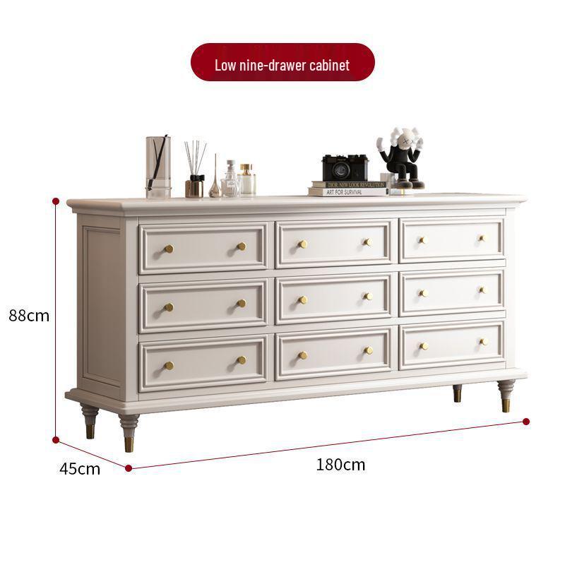 American Solid Wood Multi-Drawer Storage Chest for Bedroom & Living Room