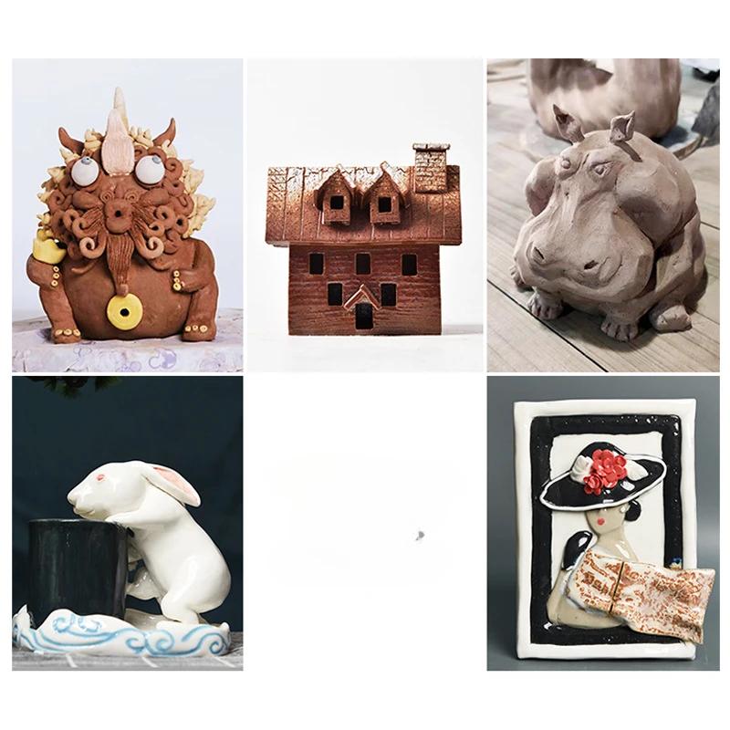 500g Pottery Ceramic Clay DIY Manual Sculpture Clay Pottery Baking Free High White Clay 1100~1300℃