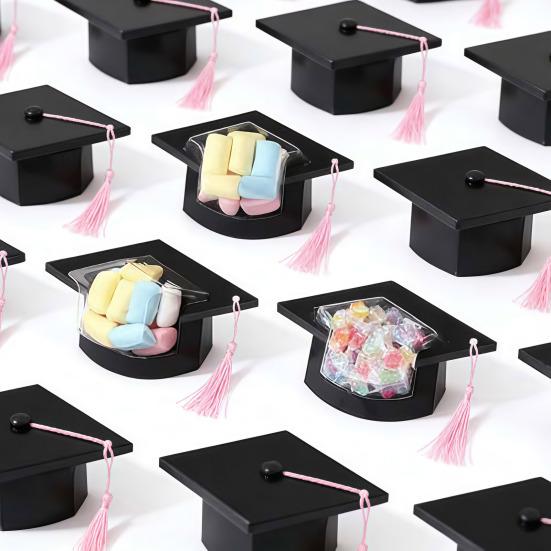Graduation Cap Candy Cards Candy Dome Greeting Card with Tassel DIY Grad Cap Candy Box for School Ceremony Party 2026 Graduation Gifts
