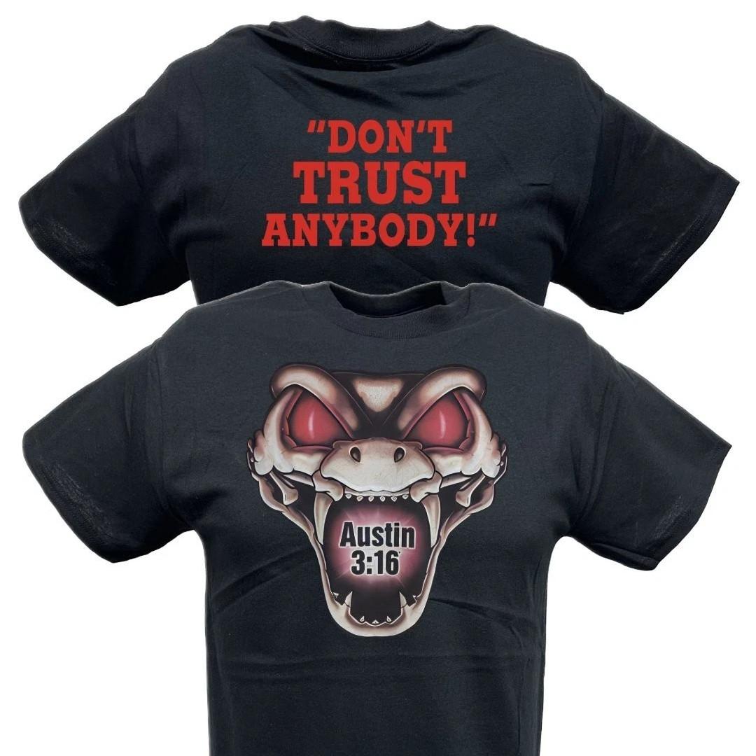 Stone Cold Steve Austin Don t Trust Anybody Rattlesnake Mens T-shirt S