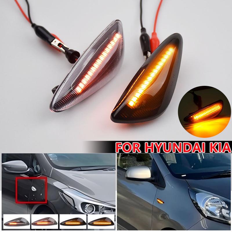 2Pcs For Kia Cerato K3 Picanto (TA) 2012- LED Dynamic Side Marker Light Turn Singal Lamps Car Accessories OEM#92303G6000