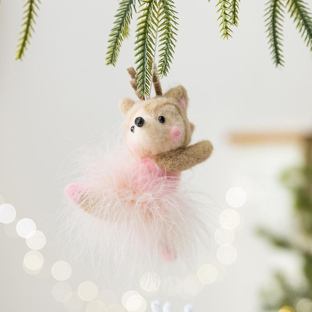 Christmas Ornaments Animals Felt Christmas Animal Ornament Festive Craft Pendant Cute Decor For Holiday Farm Home Garden Offices