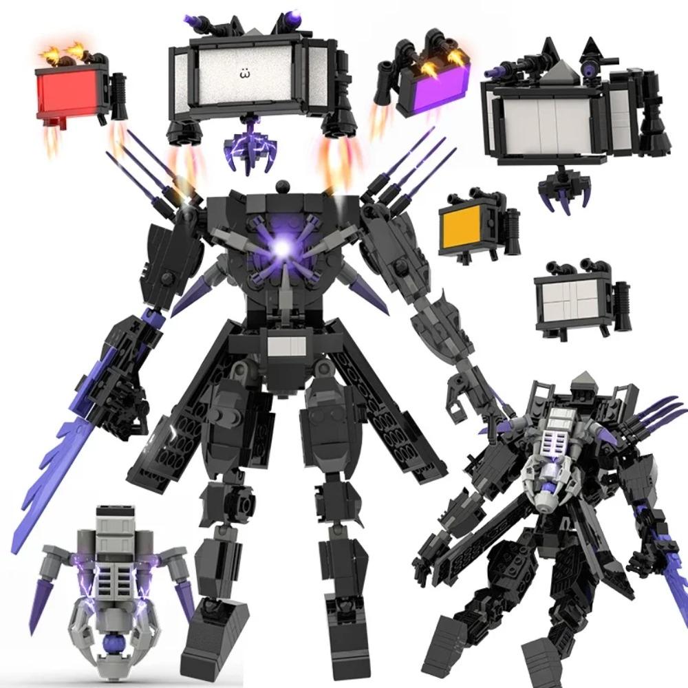 Nový Skibidi Toileted Obří Titan TVman Vylepšení Speakerman Stavební kostky Animační figurka Model Hračky pro děti Nápady Dárky Velikonoce