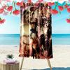 Attack Titan Print Beach Towel, Large Soft Quick Dry Towel for Beach Camping Swimming