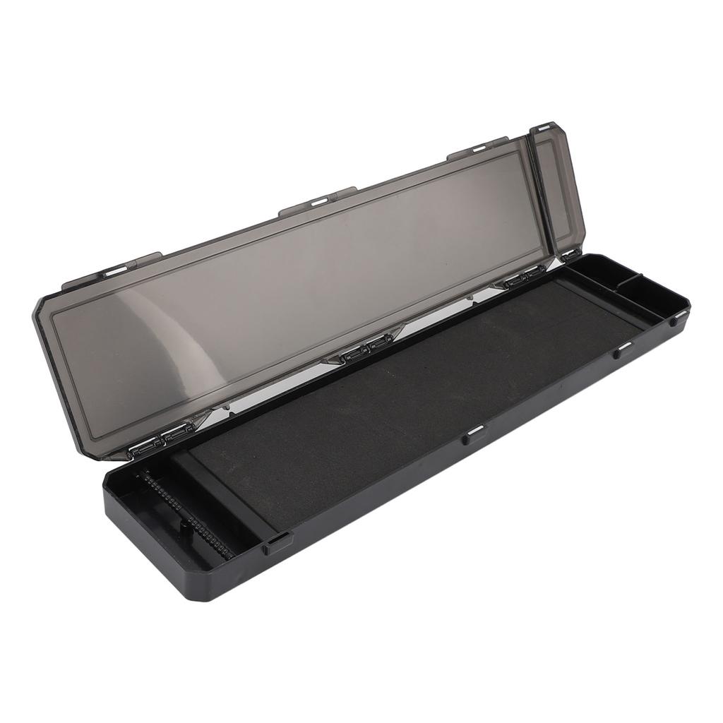 Fishing Tackle Box Black Plastic Carp Fishing Rig Storage Box with Magnetic Snap for Fishing Line