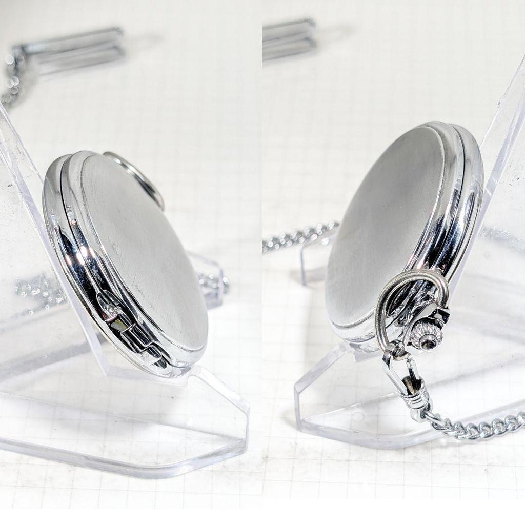 [USED] SEIKO ALBA Pocket Watch, Hunter Case, Battery Replaced, Working Condition, B-94