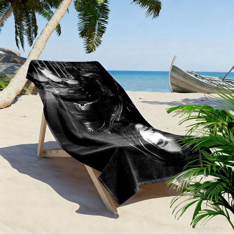 Bill Kaulitz Print Strandtuch, Großes Weiches Schnelltrocknendes Handtuch für Strand Camping Schwimmen