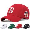 Casquettes de Baseball de Basket-ball Unisexes à Broderie Lettre B sur le Côté Printemps Automne Extérieur Réglables Casquettes Décontractées Chapeau Anti-soleil