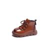 2024 Children Short Boots for Girls Winter New Fashion Korean Style Soft Bottom Anti-slippery British Versatile Leather Shoes