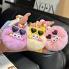 Creative Cute Rabbit Fur Keychain Fluffy Pendant Toy Car Key Holder Schoolbag Bag Cartoon Plush Doll Jewelry Women'S Decoration
