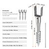 No Dig Ground Anchor, 4 Pack 3.94 X 2.76 X 27.56 In DIY Screw In Post Stake, Includes 6 Lag Bolts & a Rebar, U-Shape Heavy Duty Steel Post Holder,