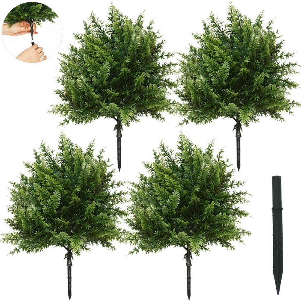 Green Mini Christmas Tree Photo Props Simulated Pine Ground Stakes  Patio Ornament