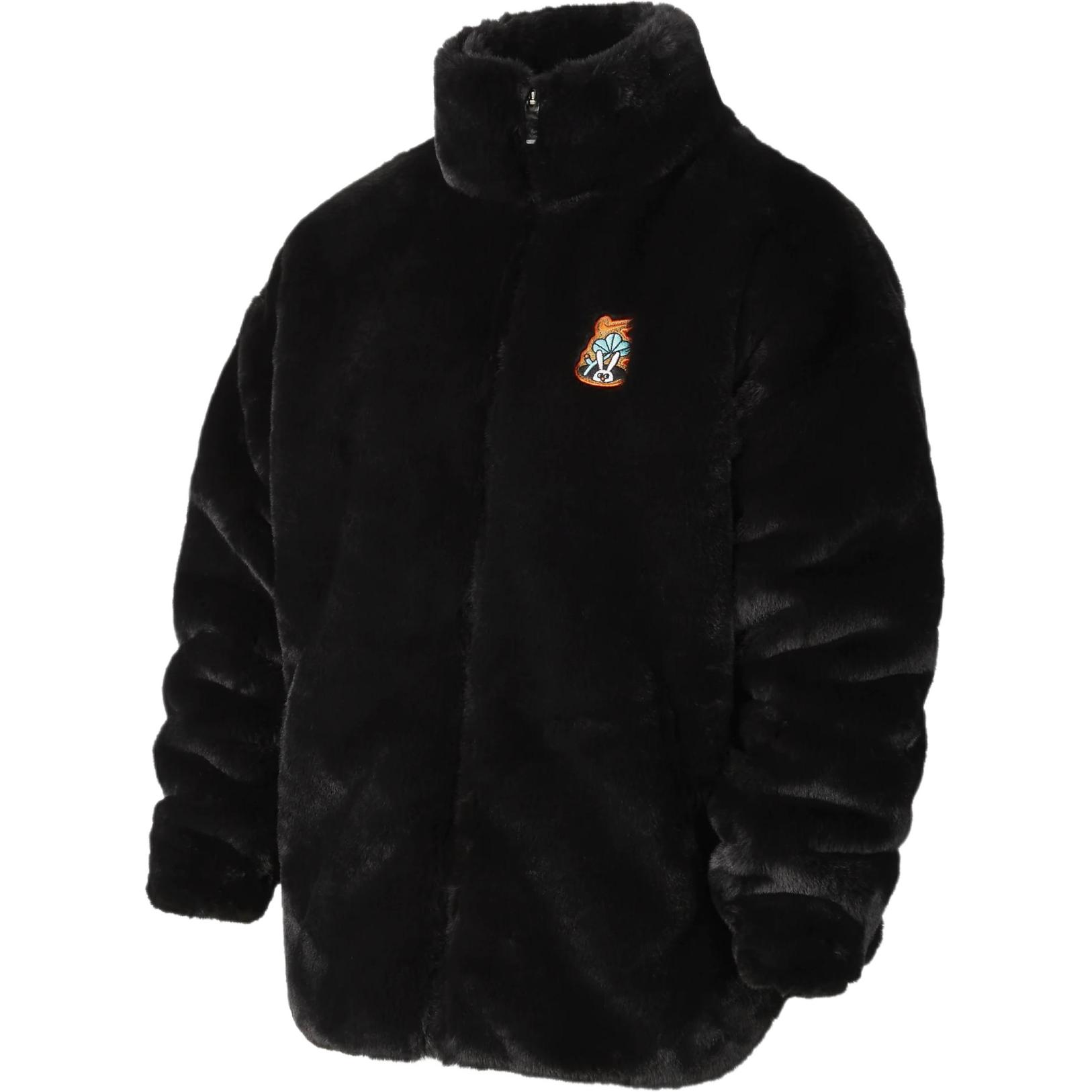 

Nike Cny Series Rabbit Year Embroidered Faux Fur Stand Collar Zipper Jacket Kids jackets FD4072-010 S