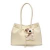 Minimalist Pu Shoulder Bag With Inner Zip Pocket For Work And Casual Outings
