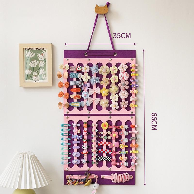 Hair Bows Organizer Large Capacity Headband Holder Wall Hanging Hair Clip Storage Hanger Space Saving Hair Girls Room Wall Decor