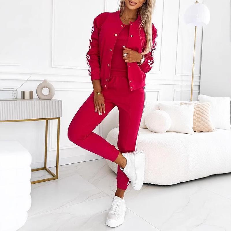 2025 European & American Slim-fit Vest Casual Three-piece Set