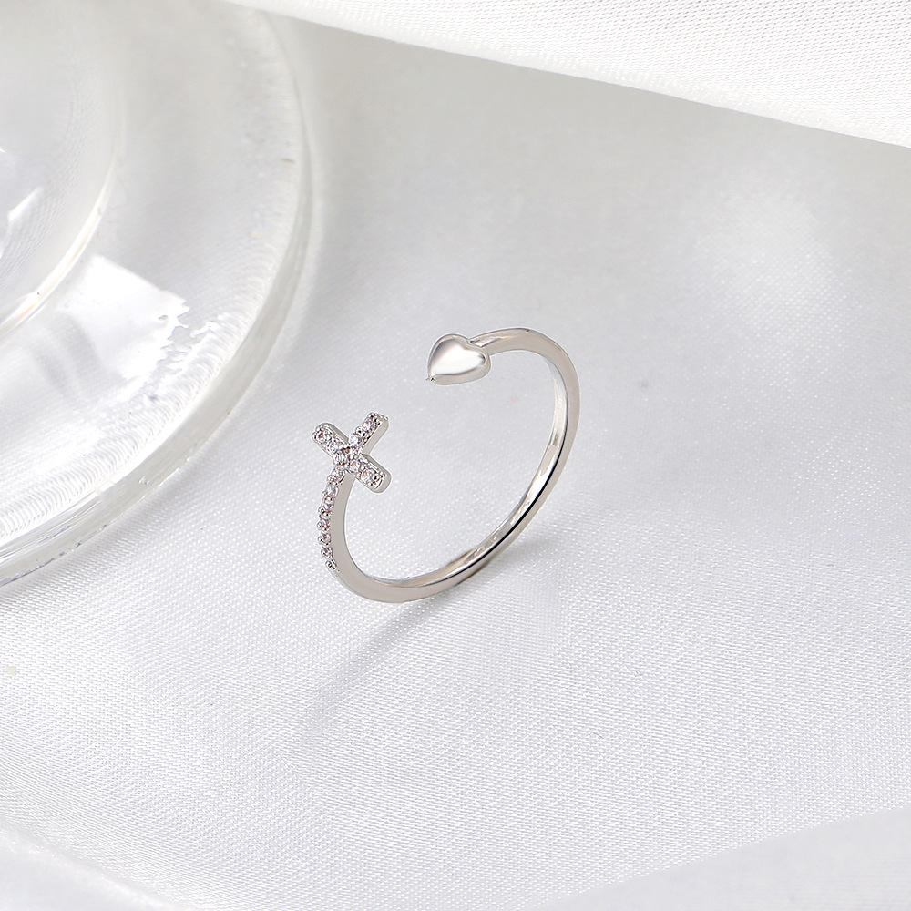 

Двойное крестообразное многослойное открытое кольцо: Европейский и американский нишевый дизайн для женщин – роскошные аксессуары высокого класса