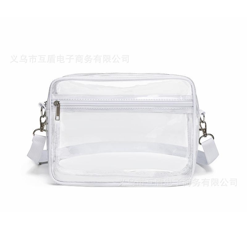 

Sports fanny pack women s bag pvc transparent shoulder diagonal span bag, waterproof storage messenger breast bag mobile phone bag small size 12*21*5cm белый