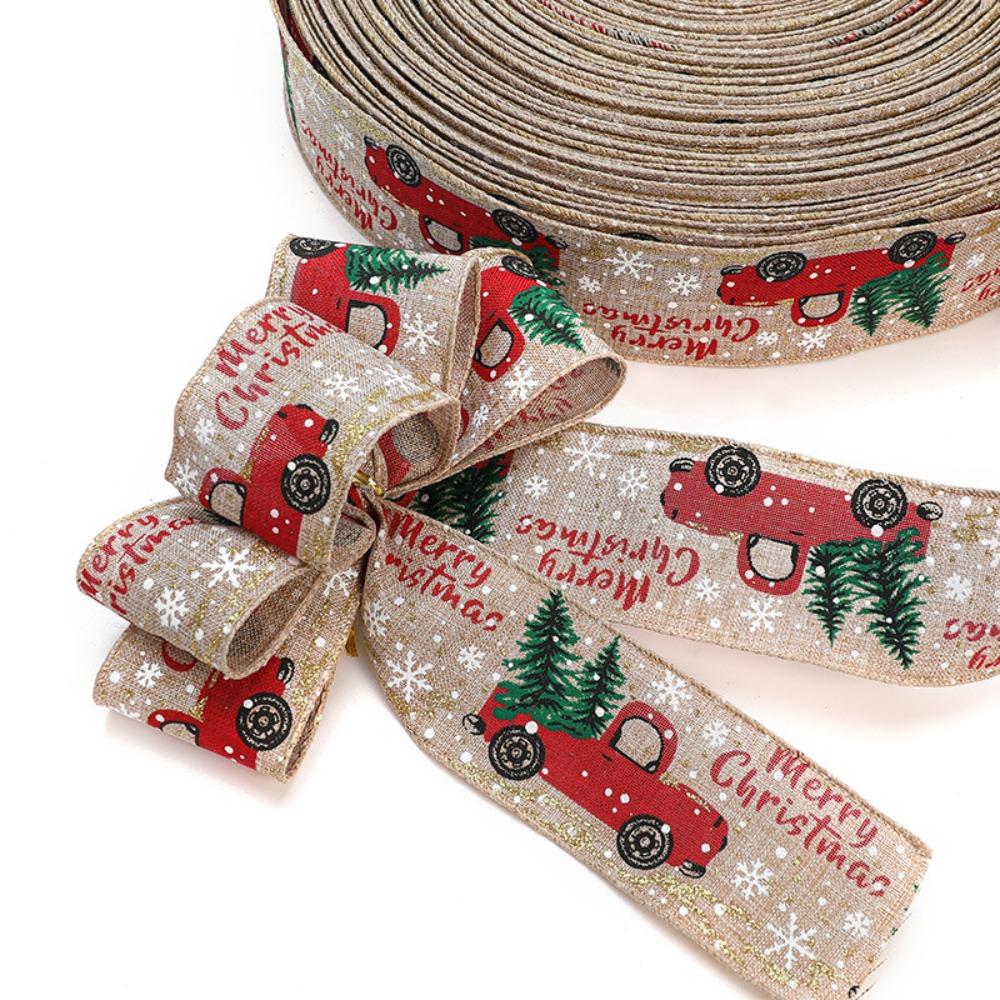 DIY Wreath Christmas Ribbon 5CM 6.3CM 2M Christmas Gift Packing Wrapping  Party