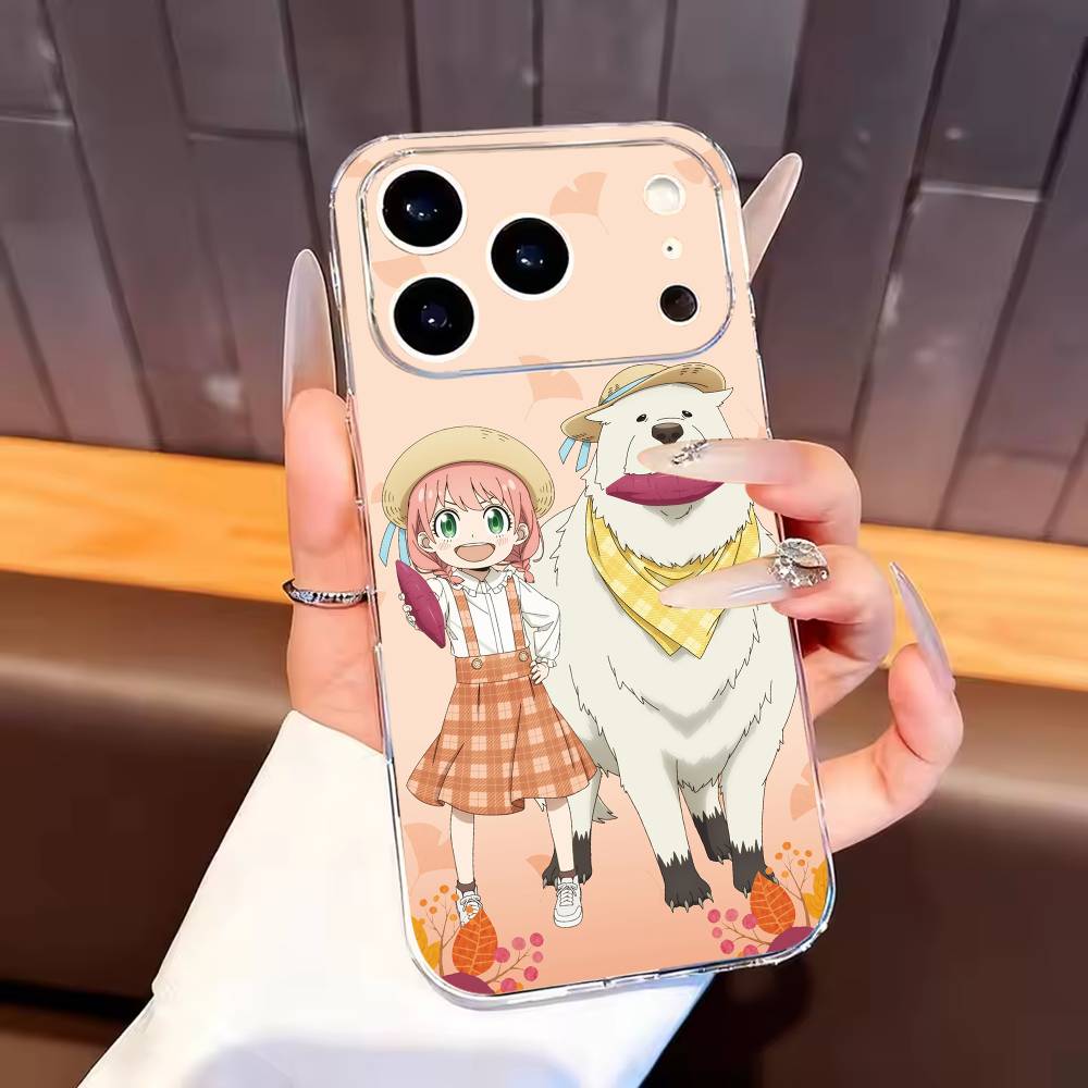 Spy x F-Family Phone Case For iPhone17,16,15,14,13,12,11 Plus,Pro Max Soft Transparent Cover