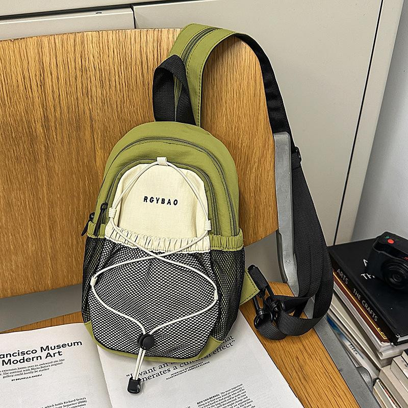 

Dual-purpose breast bag, mobile phone bag, outdoor sports mountaineering bag, niche light commuter backpack, men s messenger travel backpack зелений