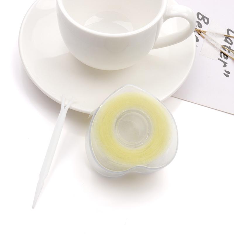 Rollo de Cinta Invisible para Párpados en Forma de Corazón - Malla Natural, 600 Pegatinas