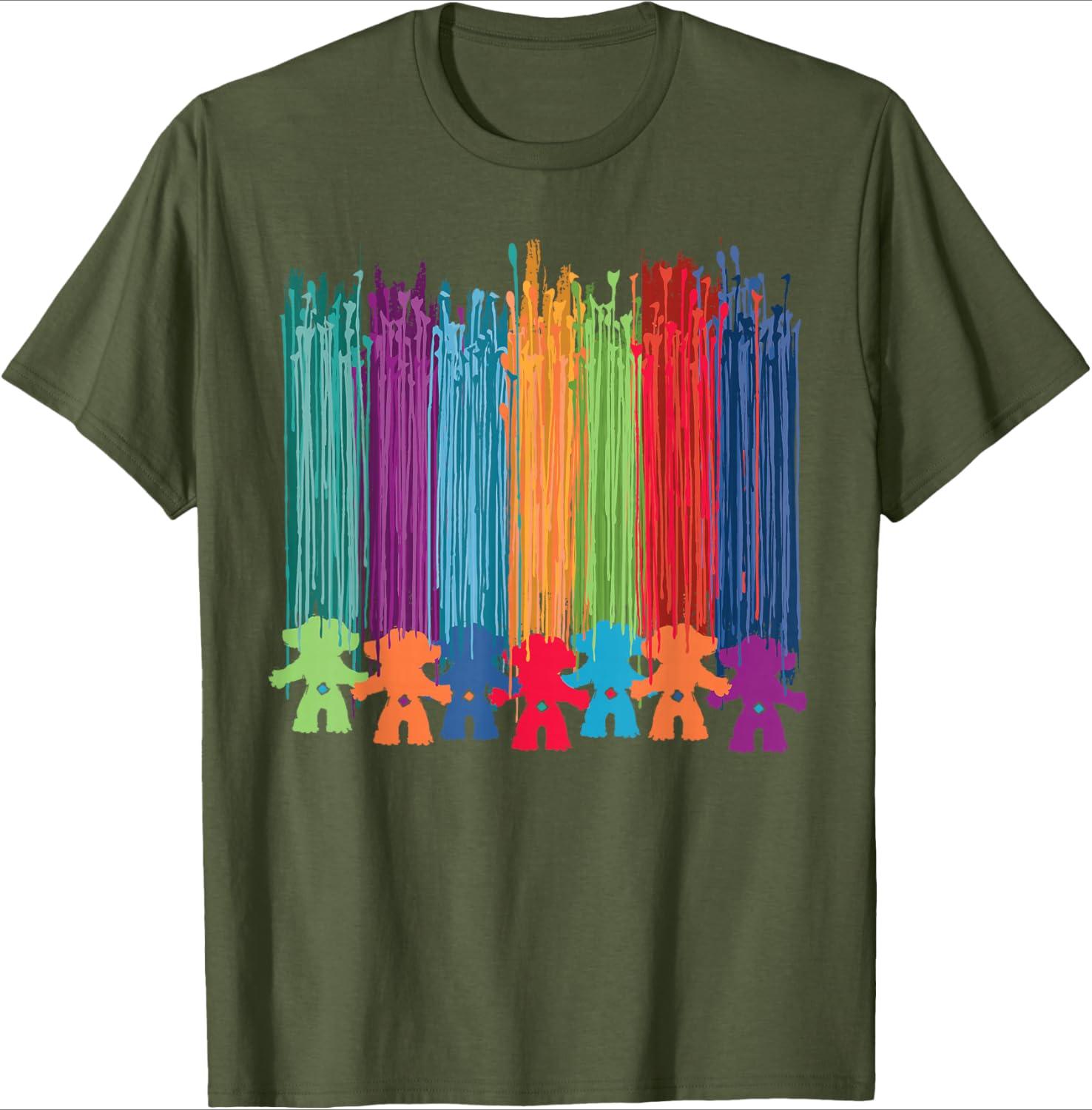 

Classic TrollsPainted Hair Trolls design100 cotton summer Oneck short sleeve casual printed mens Tshirt 4XL