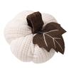 Autumn Pumpkin Decoration Set Of 3, Fabric Pumpkins In Orange Gray White For Indoor Table Centerpieces, Mantel Displays