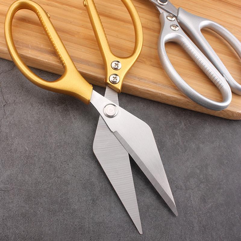 Thickened Stainless Steel Multi-functional Kitchen Scissors for Cutting Bones - Suitable for Household Use, Including Chicken Bones and Duck Bones.