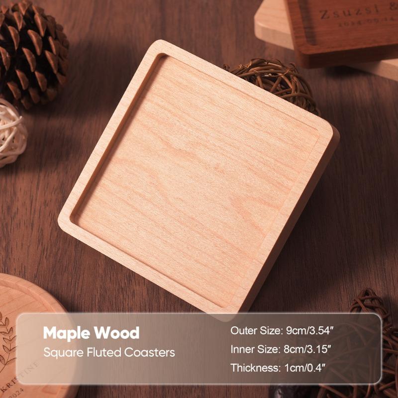 8.8cm Round Walnut Wood Coaster Durable Stand Mug Tea Coffee Cup Pad Heat Resistant Beech Wood Coaster Table Tableware Decor