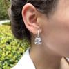 Tancise 925 Sterling Silver Zircon Earrings Drop Earrings For Women Wedding Party Gifts